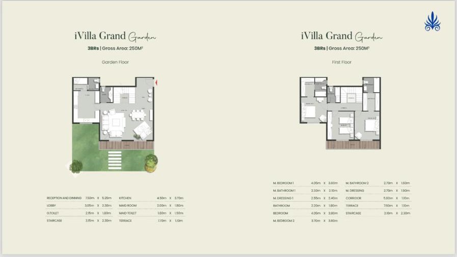 Floor plan for duplex at Aliva Mountain View Mostakbal City