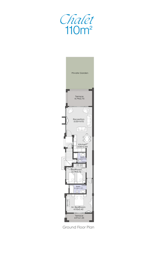 Floor plan for chalet at La Vista Bay East