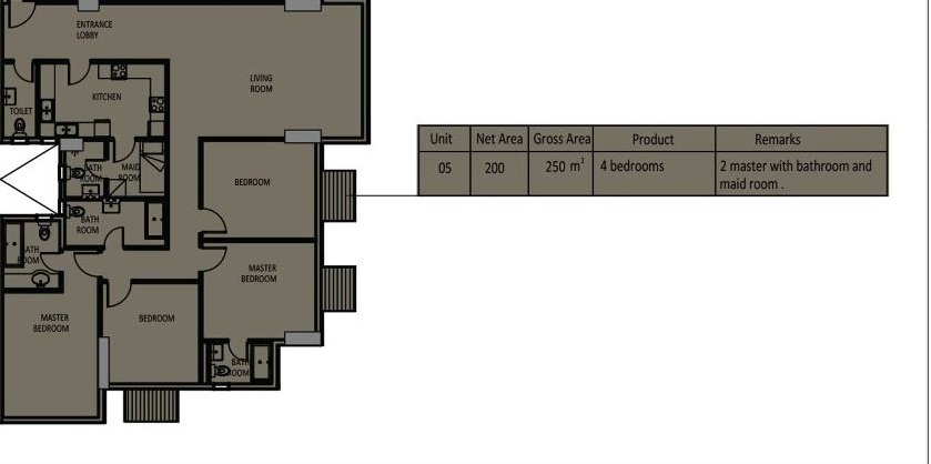 Floor plan for apartment at Il Latini City Edge