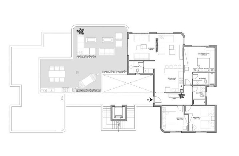 Floor plan for penthouse at June