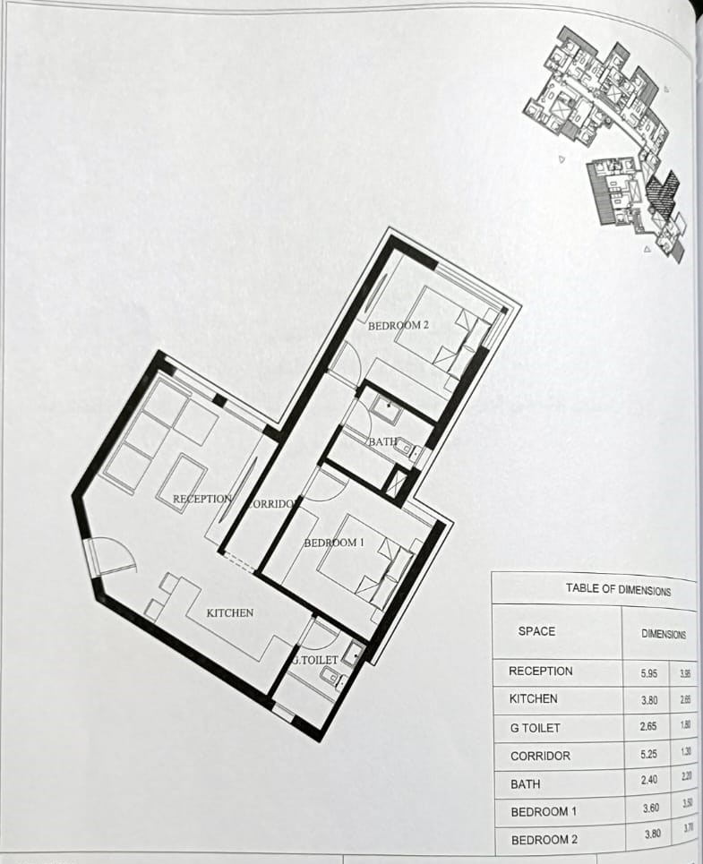 Floor plan for chalet at Shamasi