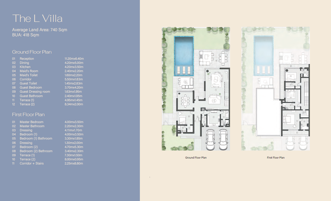 Floor plan for villa at Swan Lake West