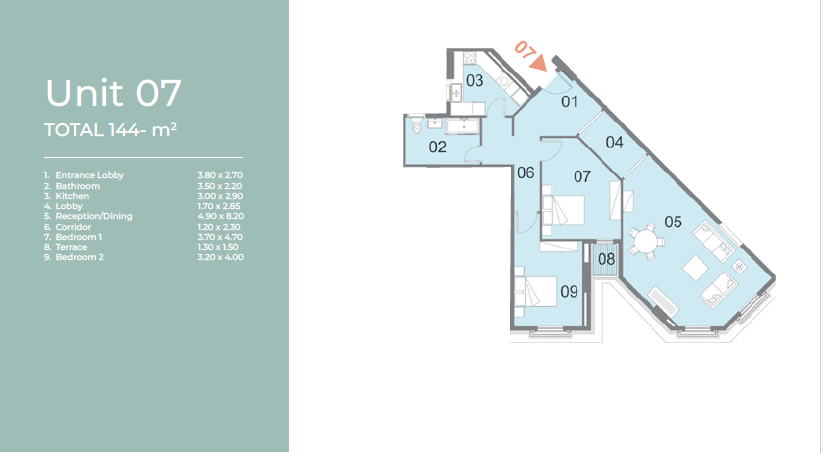 Floor plan for apartment at Il Latini City Edge
