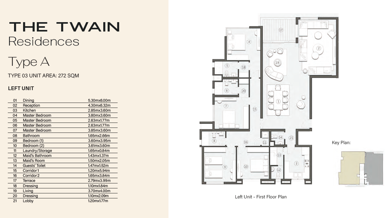 Floor plan for apartment at Swan Lake West