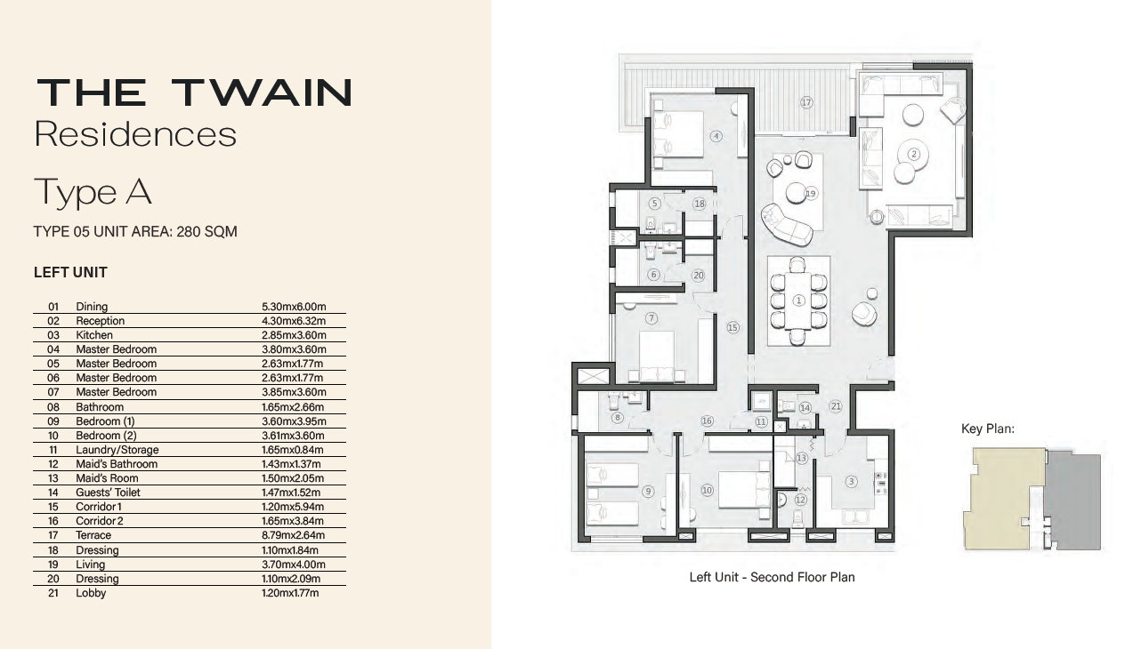 Floor plan for apartment at Swan Lake West