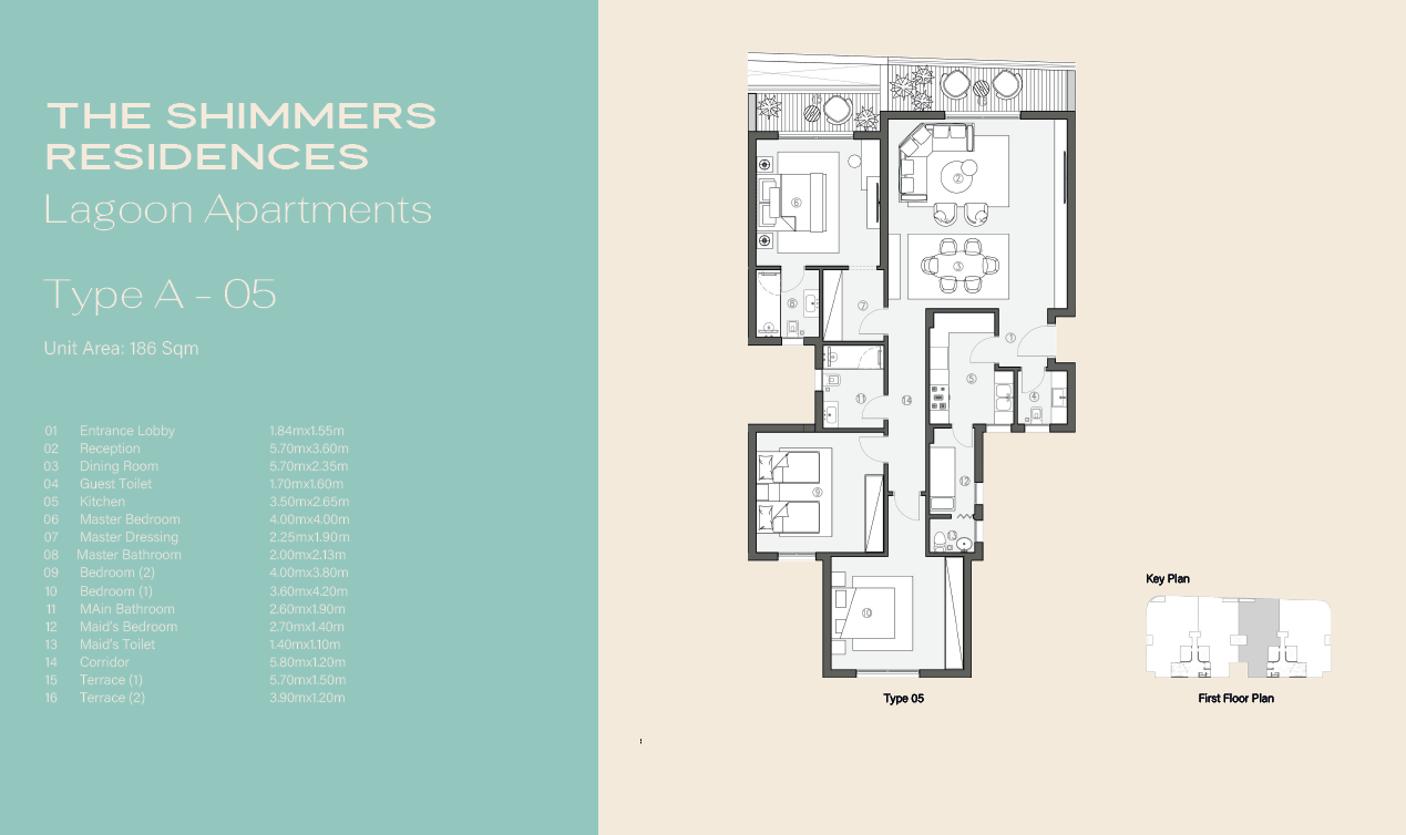 Floor plan for apartment at Swan Lake West