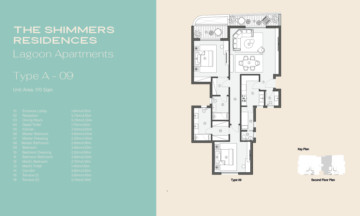 Floor plan for apartment at Swan Lake West