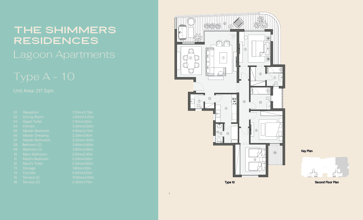 Floor plan for apartment at Swan Lake West
