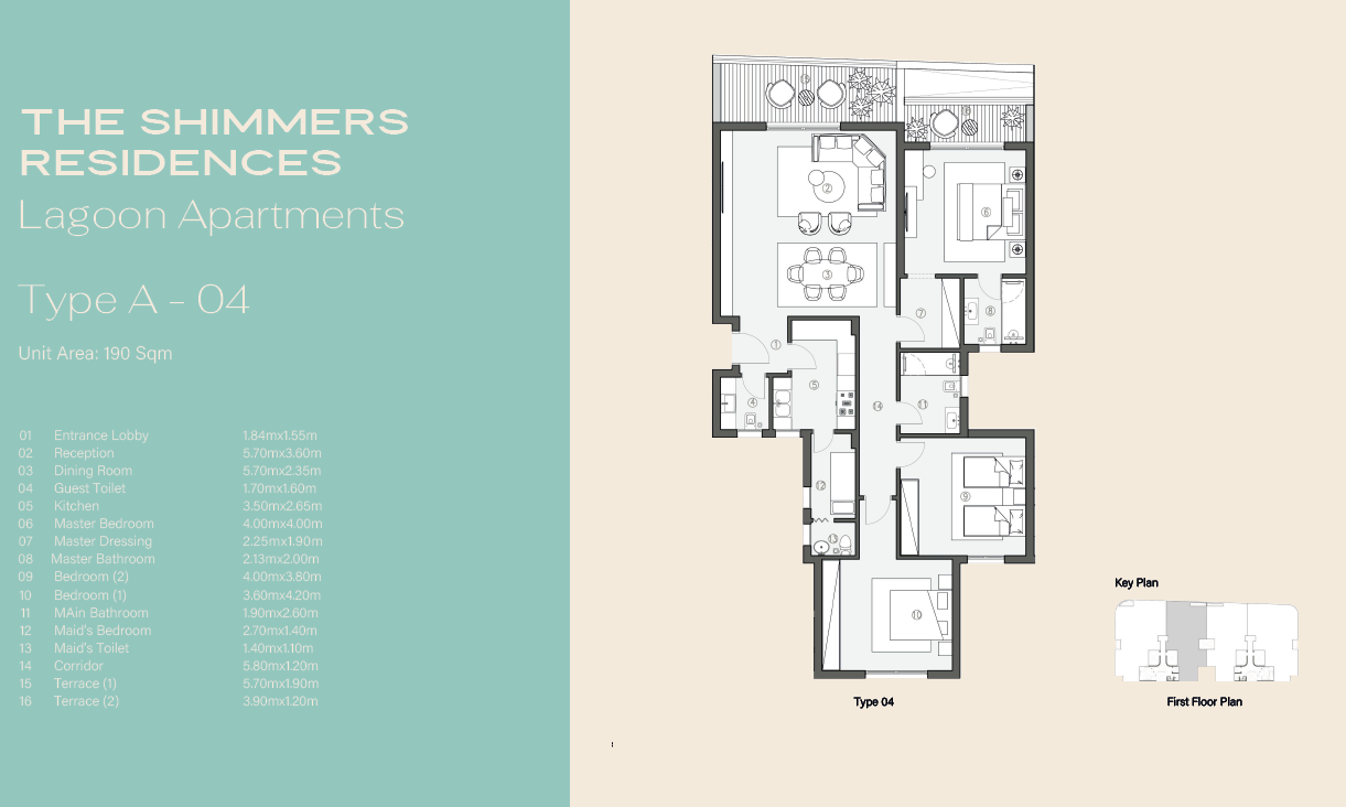 Floor plan for apartment at Swan Lake West