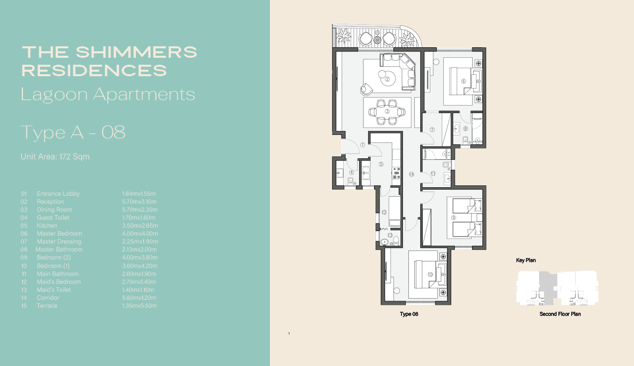 Floor plan for apartment at Swan Lake West