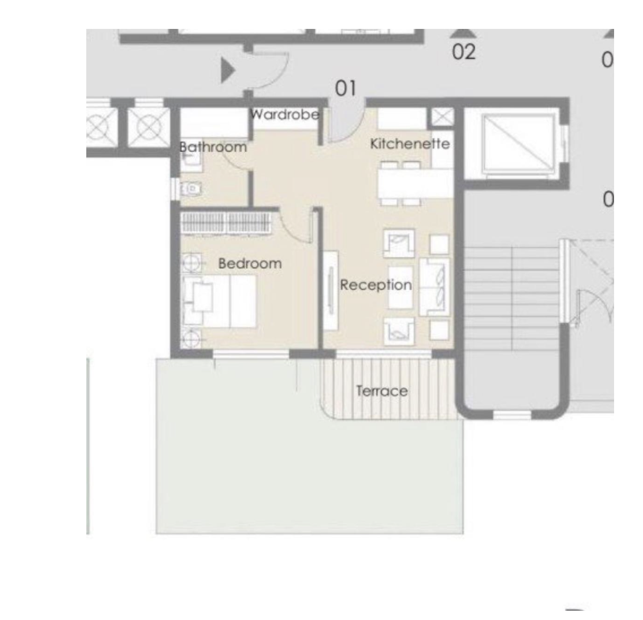 Floor plan for apartment at Palm Hills New Cairo
