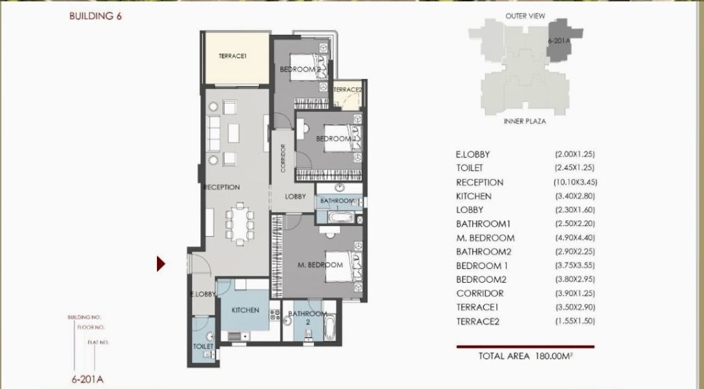 Floor plan for apartment at RIVAN