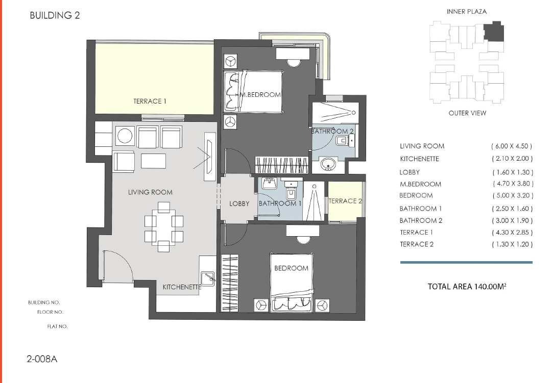 Floor plan for apartment at RIVAN