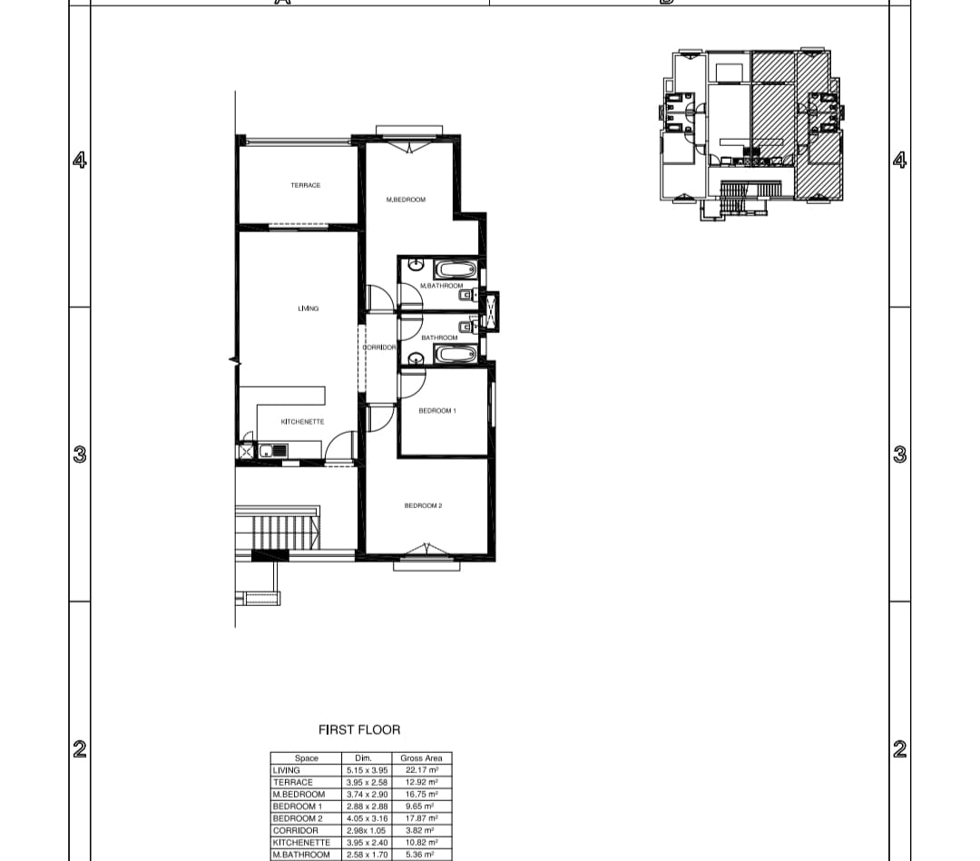 Floor plan for chalet at Mountain View Ras El Hekma