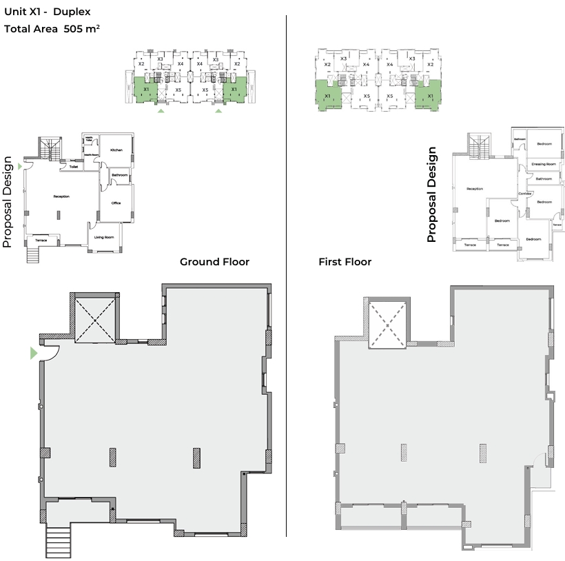 Floor plan for duplex at Capital Heights 1