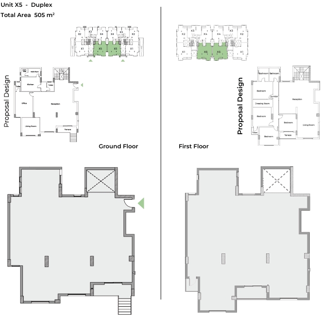 Floor plan for duplex at Capital Heights 1