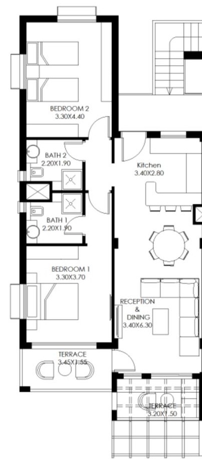 Floor plan for chalet at El Masyaf