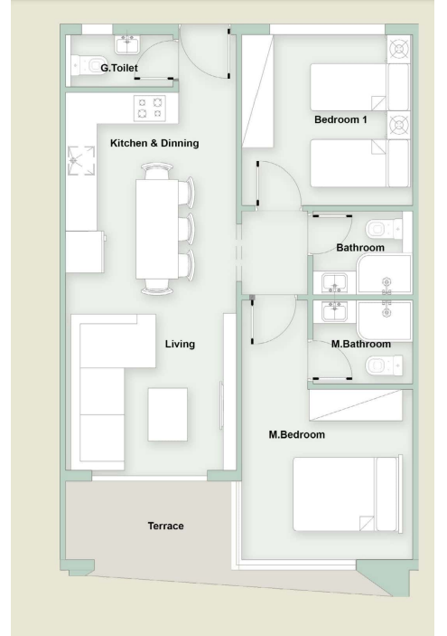 Floor plan for chalet at Il Monte Galala