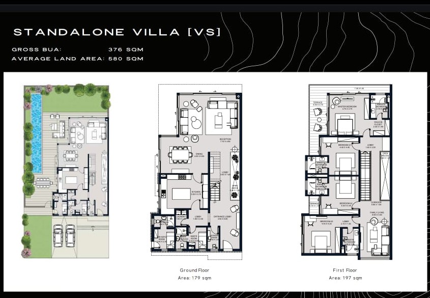 Floor plan for villa at Swan Lake West