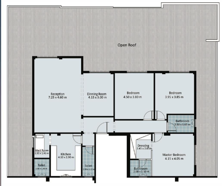 Floor plan for apartment at Fifth Square Al Marasem