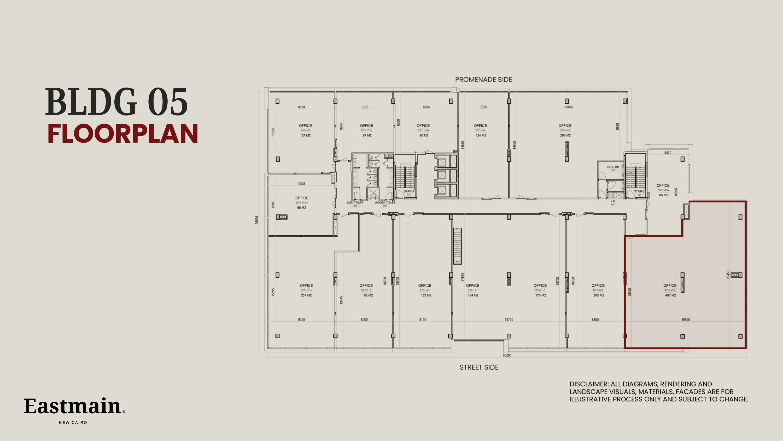 Floor plan for  at Eastmain New Cairo