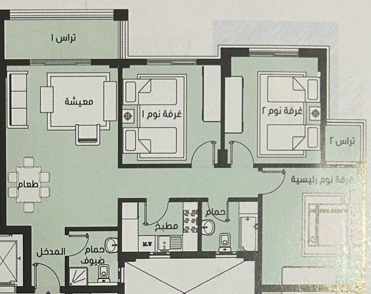 Floor plan for apartment at Madinaty