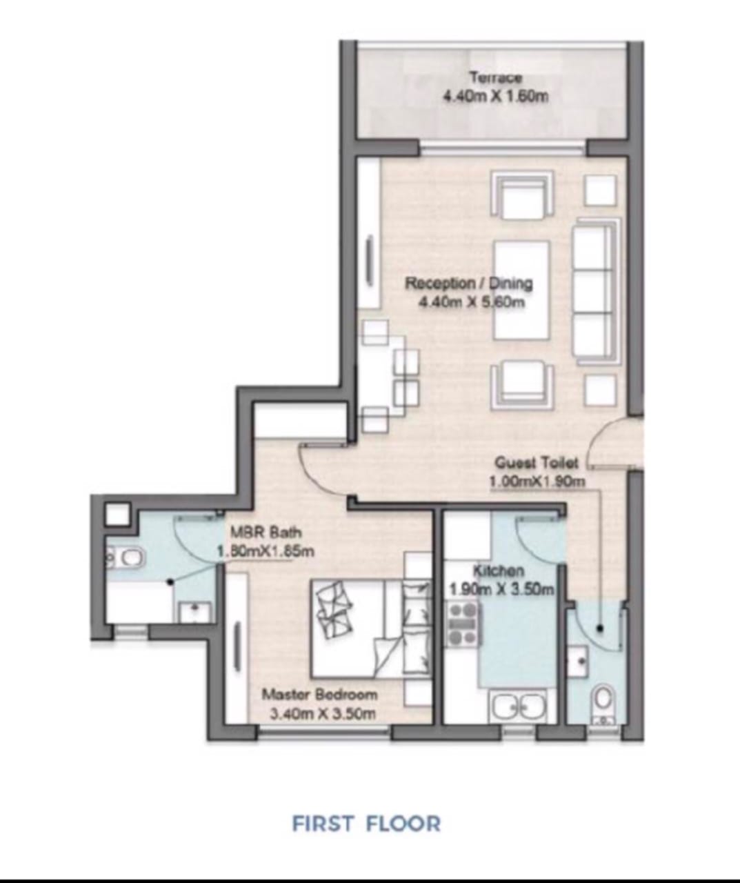 Floor plan for chalet at Hyde Park North - Seashore