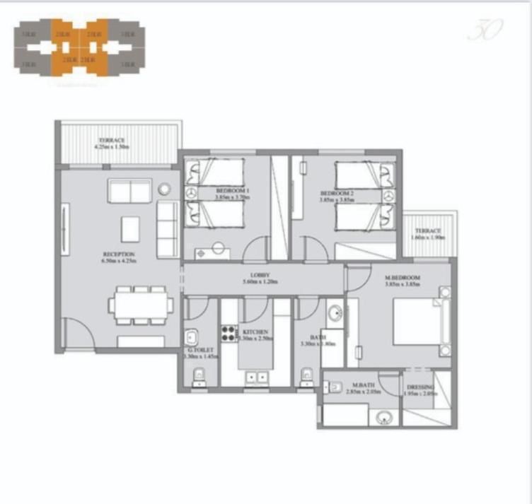 Floor plan for apartment at Lugar