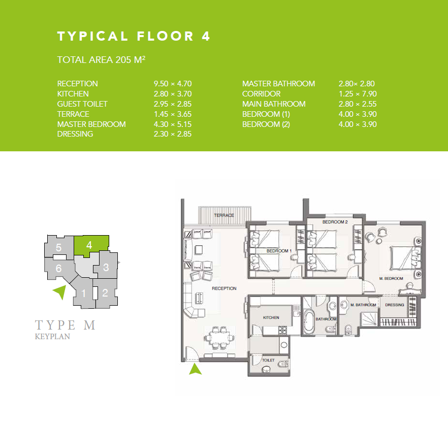 Floor plan for apartment at Pukka l