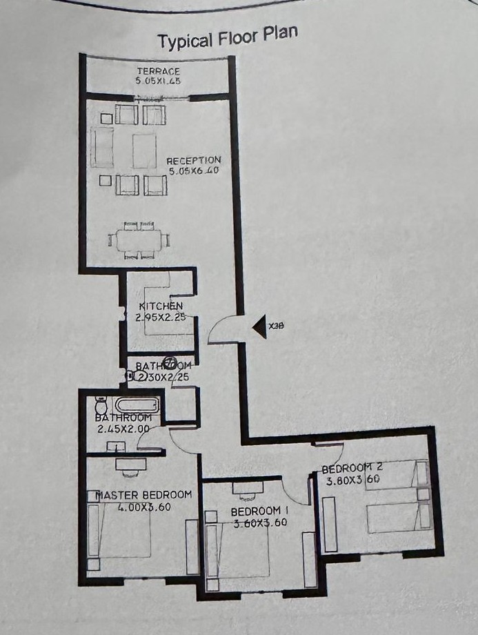 Floor plan for apartment at Taj City