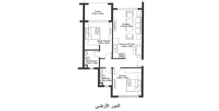 Floor plan for chalet at Hyde Park North - Seashore