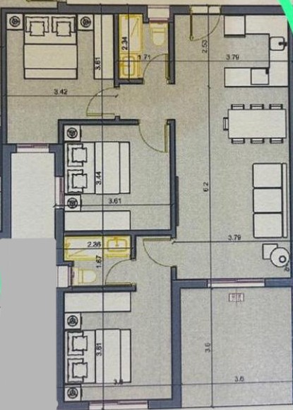 Floor plan for chalet at Salt