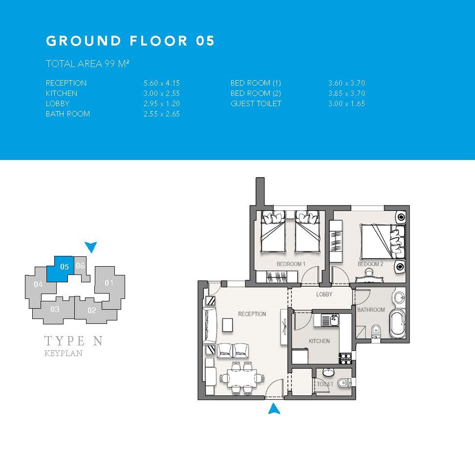 Floor plan for apartment at Pukka l
