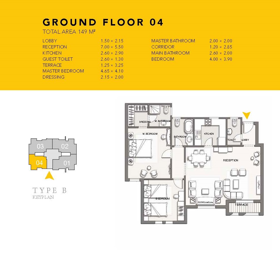 Floor plan for apartment at Pukka l