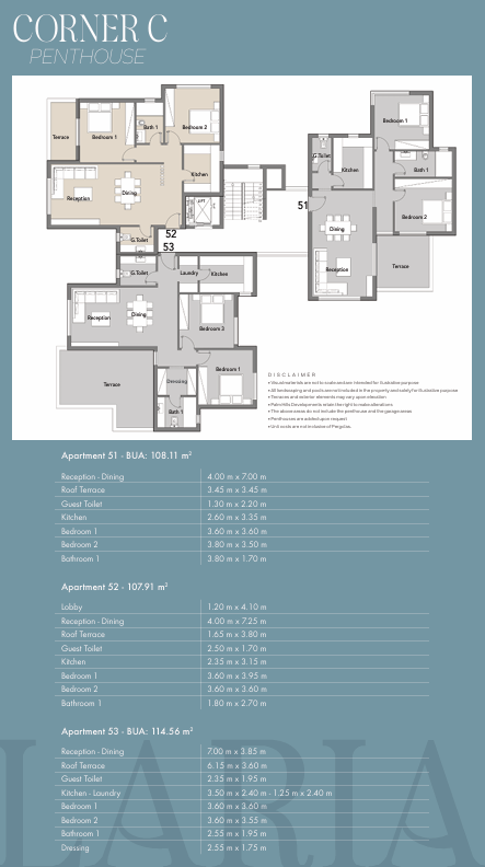 Floor plan for apartment at Badya