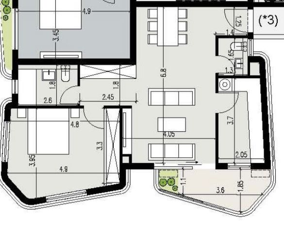 Floor plan for apartment at Badya