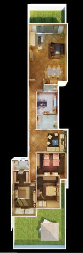 Floor plan for apartment at Midtown New Cairo