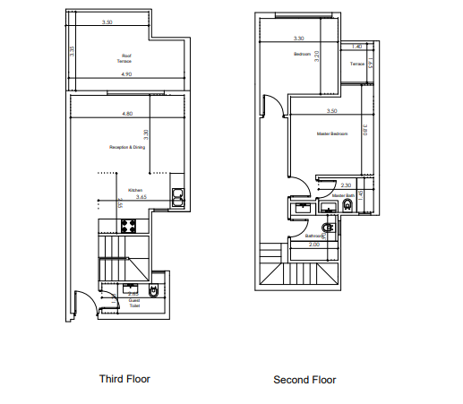 Floor plan for duplex at Cali Coast Ras El Hekma