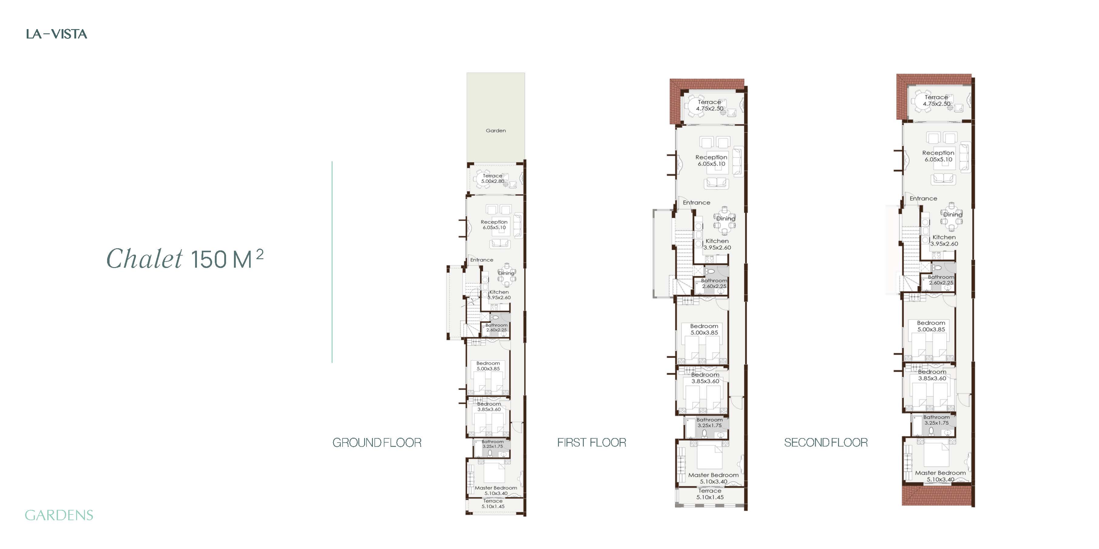 Floor plan for chalet at La Vista Gardens