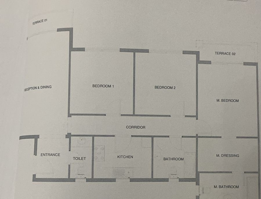 Floor plan for apartment at Aliva Mountain View Mostakbal City