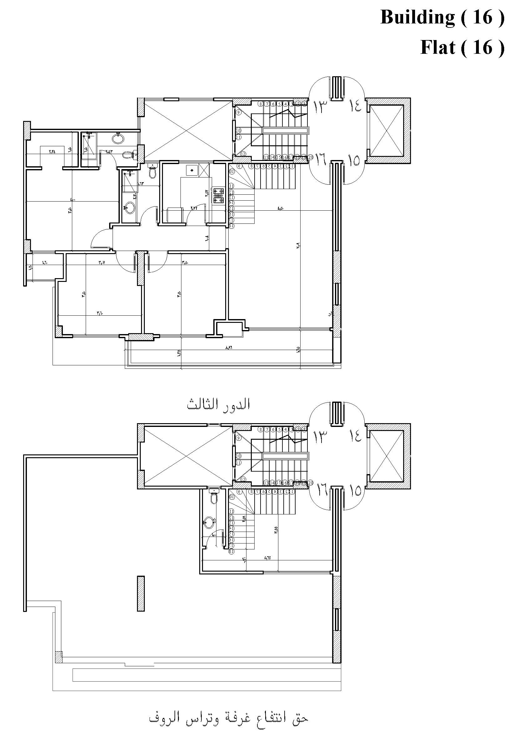 Floor plan for penthouse at El Patio 7