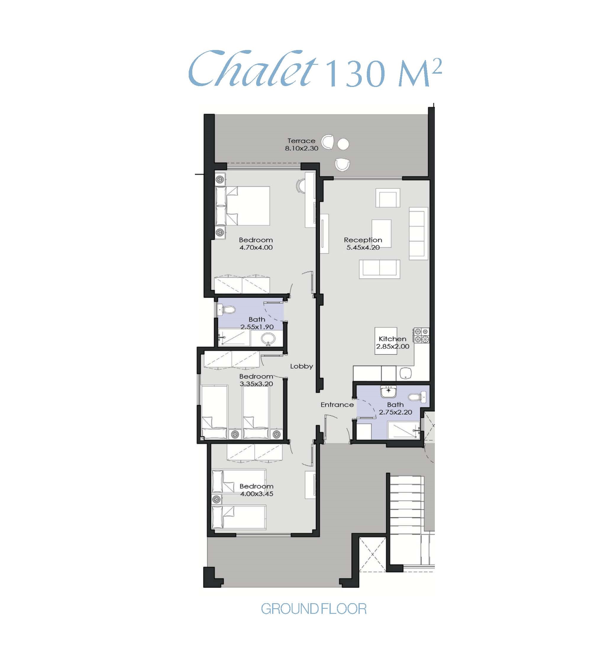 Floor plan for chalet at La Vista Ray