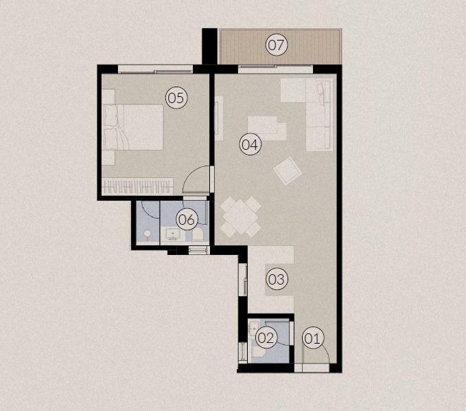 Floor plan for chalet at Silversands