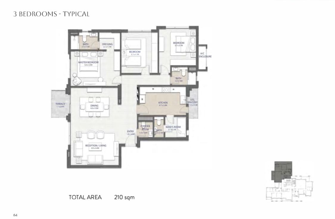 Floor plan for apartment at City Gate