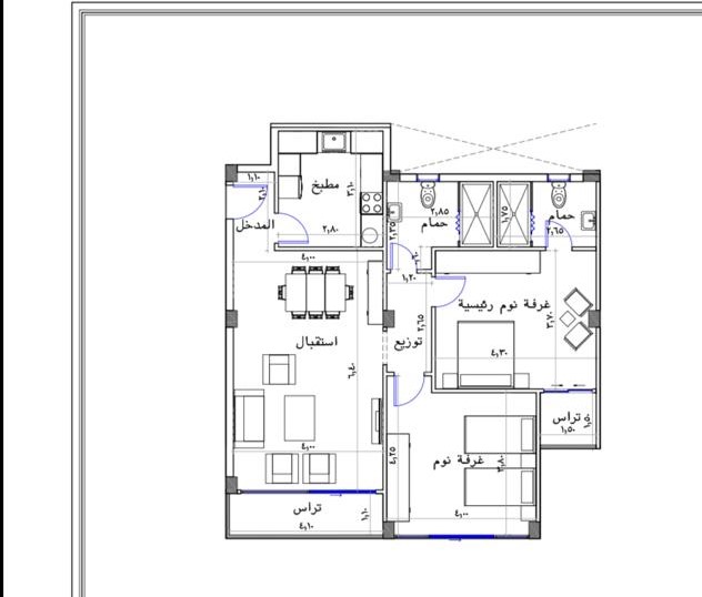 Floor plan for apartment at Boardwalk