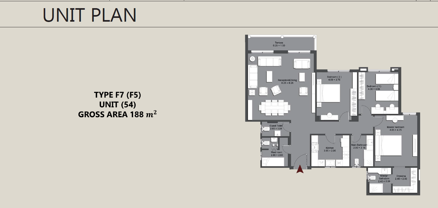 Floor plan for apartment at N Residence