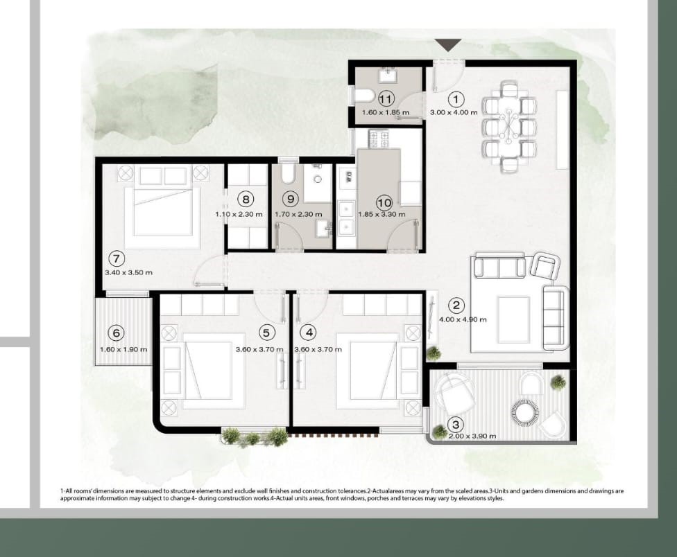 Floor plan for apartment at The Islands