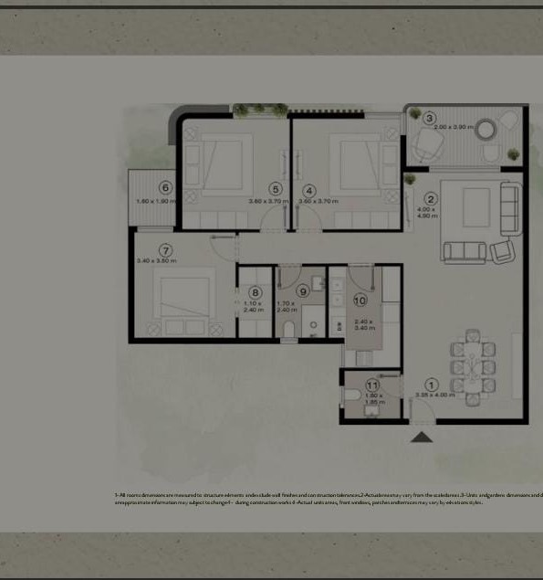 Floor plan for apartment at The Islands