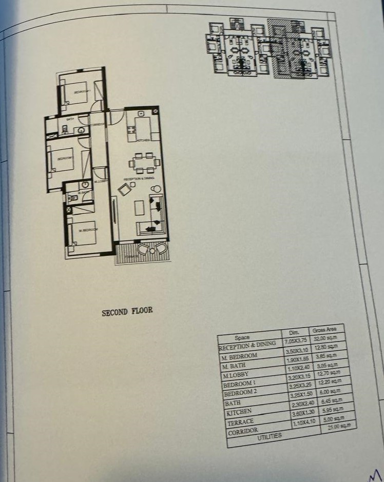 Floor plan for chalet at Plage