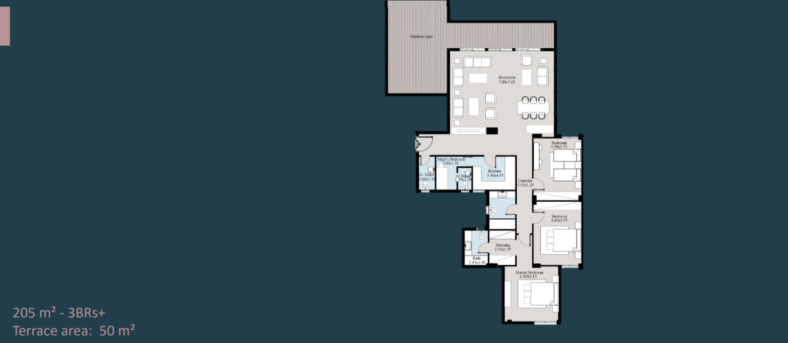 Floor plan for apartment at Acasa Mia